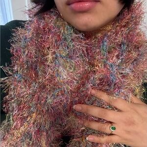 Multicolor handmade Textured Women's Scarf